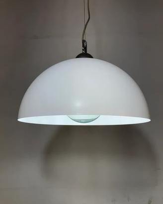 Lampadario cupola D.33 metallo bianco