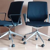 VITRA 2 MEDA CHAIR alluminio e tessuto HTech nero