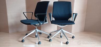 VITRA 2 MEDA CHAIR alluminio e tessuto HTech nero