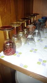 bicchieri per per liquori in vetro di murano 