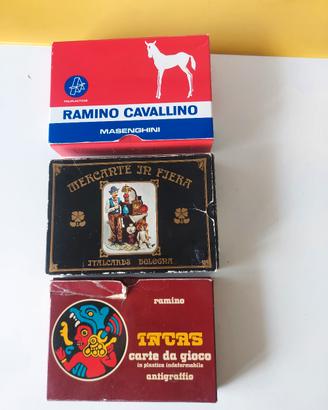 CARTE DA GIOCO RAMINO MERCANTE MASENGHINI INCAS