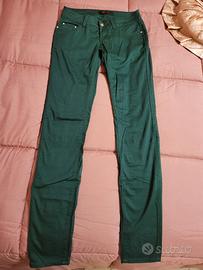 pantaloni donna verde scuro 