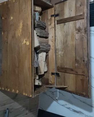 cassapanca anni 50 porta legna 