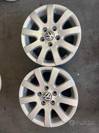 Coppia Cerchi Lega 15" Originali VW Golf V / VI /