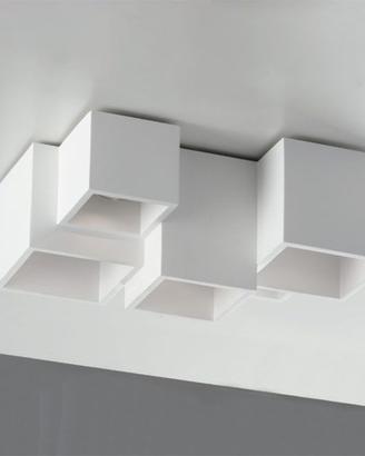 Plafoniera Design Foster Bianca - 5xGU10