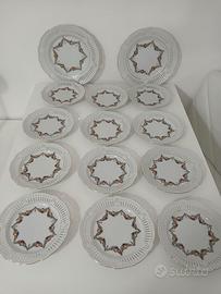 Set 14 Piatti da Dessert Dolce In Porcellana Schwa