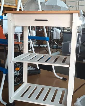 CARRELLO DA CUCINA IN LEGNO MASSELLO DI PINO