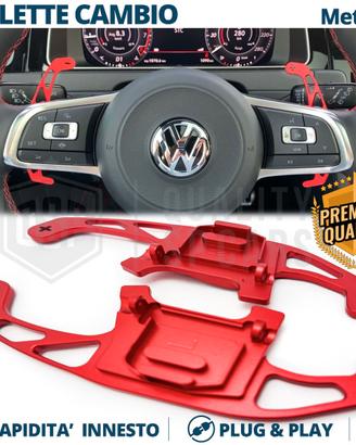 PALETTE Cambio Volante per VOLKSWAGEN Paddle Rosse