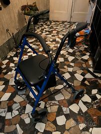 Deambulatore pieghevole con seduta