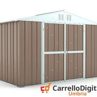 Box giardino in lamiera zincata 327x155 tortora