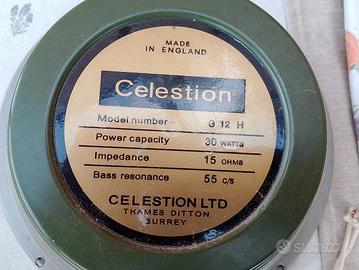 Cono Celestion G12H Greenback 12" 30W 55 Hz