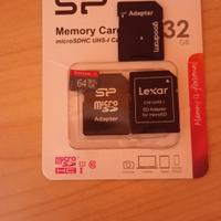 micro sd da 32 e 64 con adattatore 