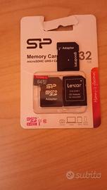 micro sd da 32 e 64 con adattatore 