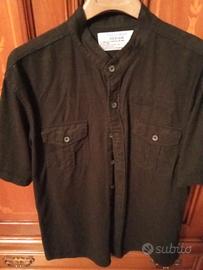 vintage collezione camicia collo coreana nera
