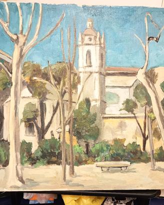 Dipinto borgo Ligure