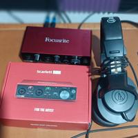  Scarlett focusrite 2i2 audio technica m20x