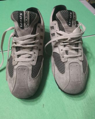 Sneakers uomo Geox Snake taglia 41 grigie slip on