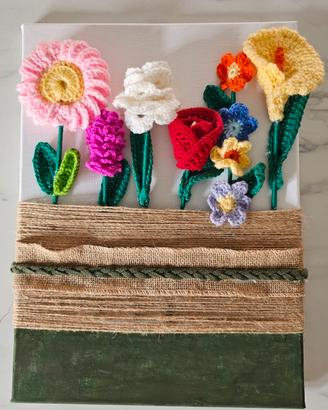 fiori su tela