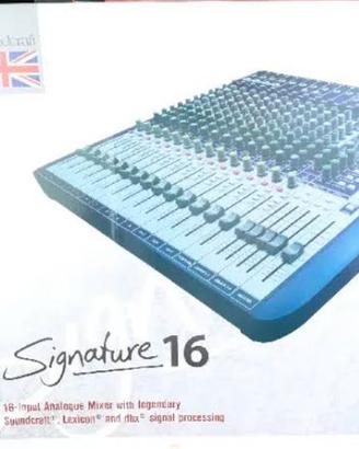 mixer soundcraft fx16 signature 