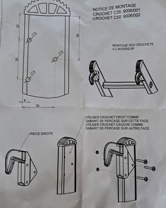 KIT GANCI SICUREZZA PER SCALE IN APPOGGIO