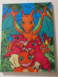 quadro dipinto a mano Pokèmon