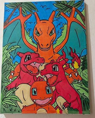 quadro dipinto a mano Pokèmon