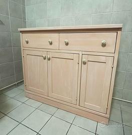 Mobile Bagno in legno Artigianale – Finitura Rosa