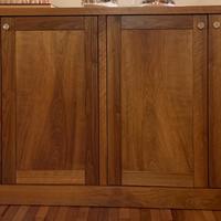 CREDENZA IMPIALLACCIATA NOCE NAZIONALE