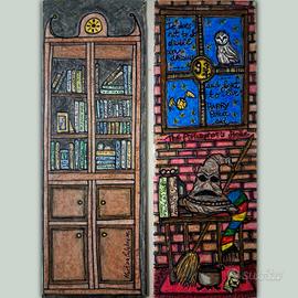 set 2 segnalibri maxi rigidi Harry Potter e libri