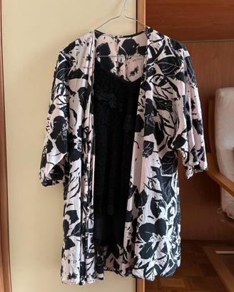 Camicia a blusa in seta e top in viscosa