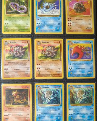 Lotto carte Fossil comuni e non comuni (29 carte)