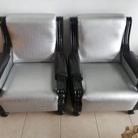 2 POLTRONE VINTAGE RIVESTITE IN PELLE