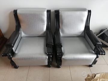 2 POLTRONE VINTAGE RIVESTITE IN PELLE