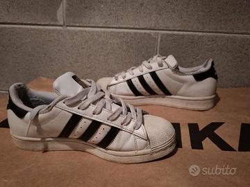 Adidas superstar bianche e nere tg. 38 