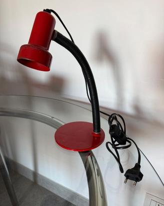 Lampada da tavolo vintage anni '70 rossa