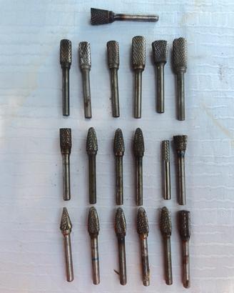 Set 19 frese rotative carburo per smerigliatric