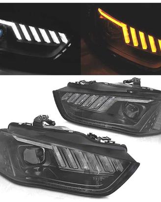 FARI PER AUDI A4 B8 12-15 XENON LED DINAMICI NERI