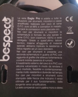 cavi pro Audio Bespeco