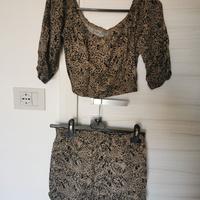 Completo Top & Shorts Leopardato