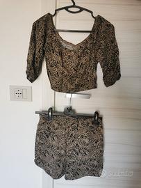 Completo Top & Shorts Leopardato