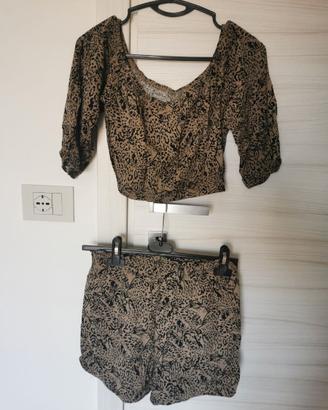 Completo Top & Shorts Leopardato