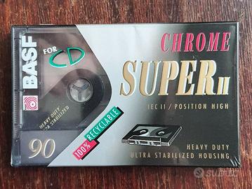 Cassetta audio vergine Basf Chrome Super II da 90 