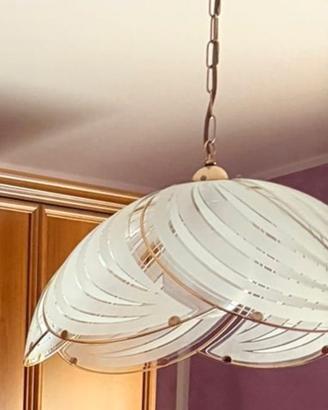 LAMPADARIO  VETRO + 2 BAJOUR da camera letto