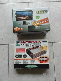 TV satellitare auto camper inverter 12 volt