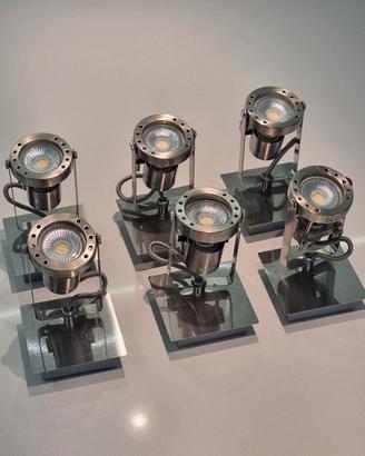 6 faretti decorativi con lampadine LED INTEC 