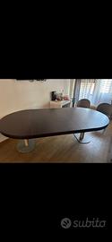 Tavolo rotondo wengé 180cm allungabile