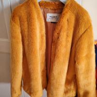 Pull&Bear Cappotto Corto Pelliccia Sintetica ocre