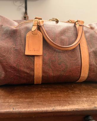 Etro Milano borsone viaggio manici e tracolla