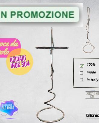Croce/crocifisso NUOVO Da Tavolo in acciaio inox