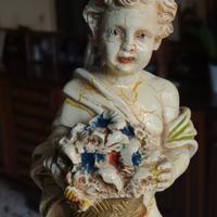 Statua in marmo con piedistallo 